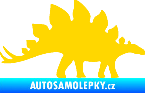 Samolepka Stegosaurus 001 pravá jasně žlutá