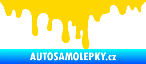 Samolepka Stékající skvrna 002 levá krevní cákanec jasně žlutá