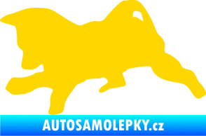 Samolepka Štěňátko 002 levá německý ovčák jasně žlutá