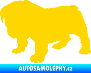 Samolepka Štěňátko 004 levá francouzský buldoček jasně žlutá