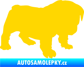 Samolepka Štěňátko 004 pravá francouzský buldoček jasně žlutá