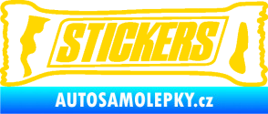 Samolepka Stickers nápis jasně žlutá