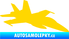 Samolepka Stíhací letoun 001 pravá jasně žlutá