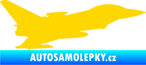 Samolepka Stíhací letoun 002 pravá jasně žlutá