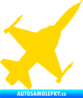 Samolepka Stíhací letoun 003 pravá jasně žlutá
