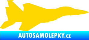 Samolepka Stíhací letoun 006 pravá jasně žlutá
