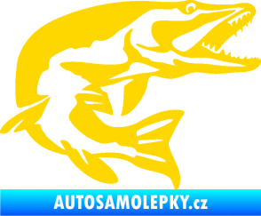 Samolepka Štika 001 pravá jasně žlutá