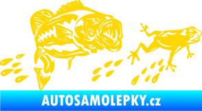 Samolepka Sumec 005 levá se žábou jasně žlutá