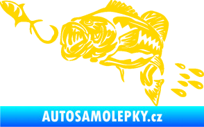 Samolepka Sumec 006 levá s návnadou jasně žlutá