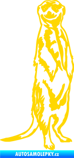 Samolepka Surikata 001 pravá jasně žlutá