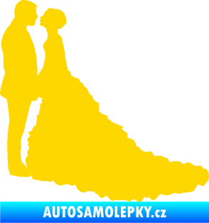 Samolepka Svatba 002 levá jasně žlutá
