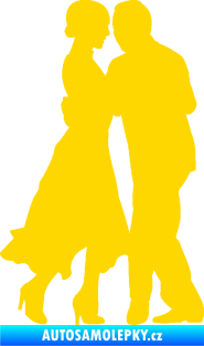 Samolepka Tanec 012 pravá tango jasně žlutá