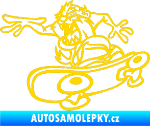 Samolepka Tazman skate levá jasně žlutá