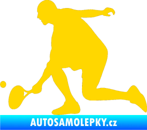 Samolepka Tenista 003 levá jasně žlutá