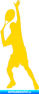 Samolepka Tenista 008 levá jasně žlutá