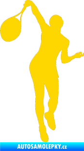 Samolepka Tenista 015 levá jasně žlutá