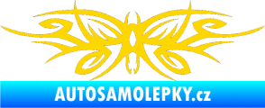 Samolepka Tetování 111 motýl jasně žlutá