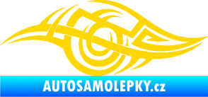Samolepka Tetování 208 levá jasně žlutá