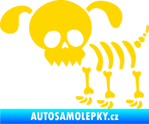 Samolepka The Bone Family Pejsek jasně žlutá