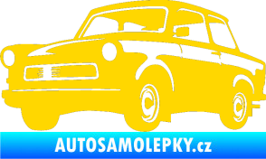 Samolepka Trabant karikatura levá jasně žlutá