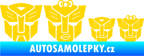 Samolepka Transformers 001 rodinka v autě jasně žlutá