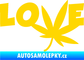 Samolepka Travka 005 love jasně žlutá