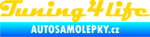 Samolepka Tuning for life nápis jasně žlutá