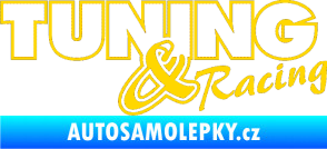 Samolepka Tuning racing obrys jasně žlutá