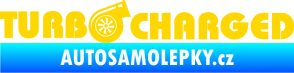 Samolepka Turbo charged nápis jasně žlutá