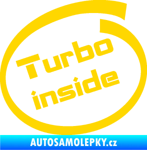 Samolepka Turbo inside jasně žlutá