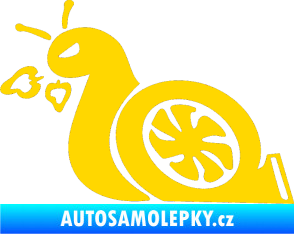 Samolepka Turbo šnek 001 levá jasně žlutá