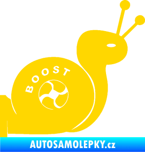 Samolepka Turbo šnek 003 pravá jasně žlutá