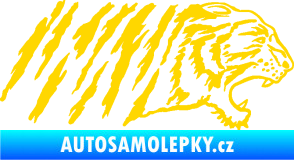 Samolepka Tygr 004 pravá jasně žlutá