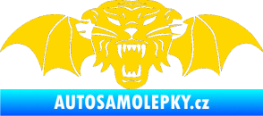 Samolepka Tygr s křídly jasně žlutá