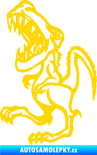 Samolepka Tyrannosaurus rex 002 levá  jasně žlutá