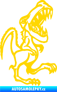 Samolepka Tyrannosaurus rex 002 pravá  jasně žlutá