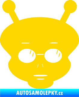 Samolepka UFO 007 pravá jasně žlutá