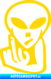 Samolepka UFO 008 levá jasně žlutá