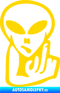 Samolepka UFO 008 pravá jasně žlutá
