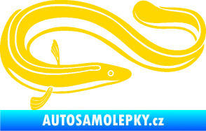 Samolepka Úhoř 001 pravá jasně žlutá