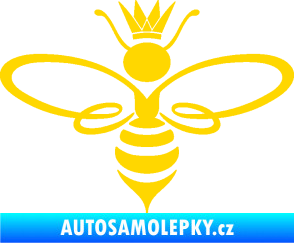 Samolepka Včela 004 královna jasně žlutá