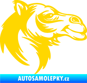 Samolepka Velbloud 004 pravá hlava jasně žlutá