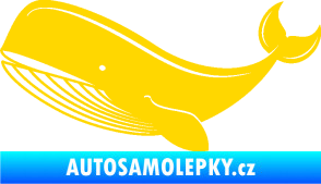 Samolepka Velryba 001 levá jasně žlutá