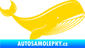Samolepka Velryba 001 pravá jasně žlutá