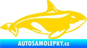 Samolepka Velryba 004 pravá jasně žlutá