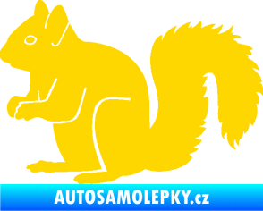 Samolepka Veverka 001 levá jasně žlutá