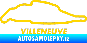 Samolepka Okruh Villeneuve jasně žlutá