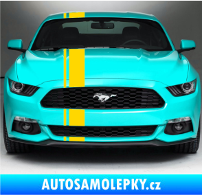 Samolepka Viper pruhy 2 cm + 12 cm jasně žlutá