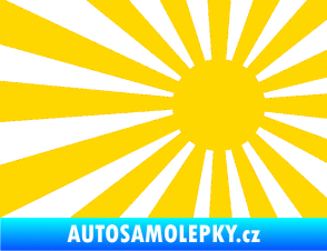 Samolepka Vlajka Japonsko 002 pravá JDM jasně žlutá