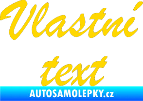 Samolepka Vlastní text - Brush Script jasně žlutá
